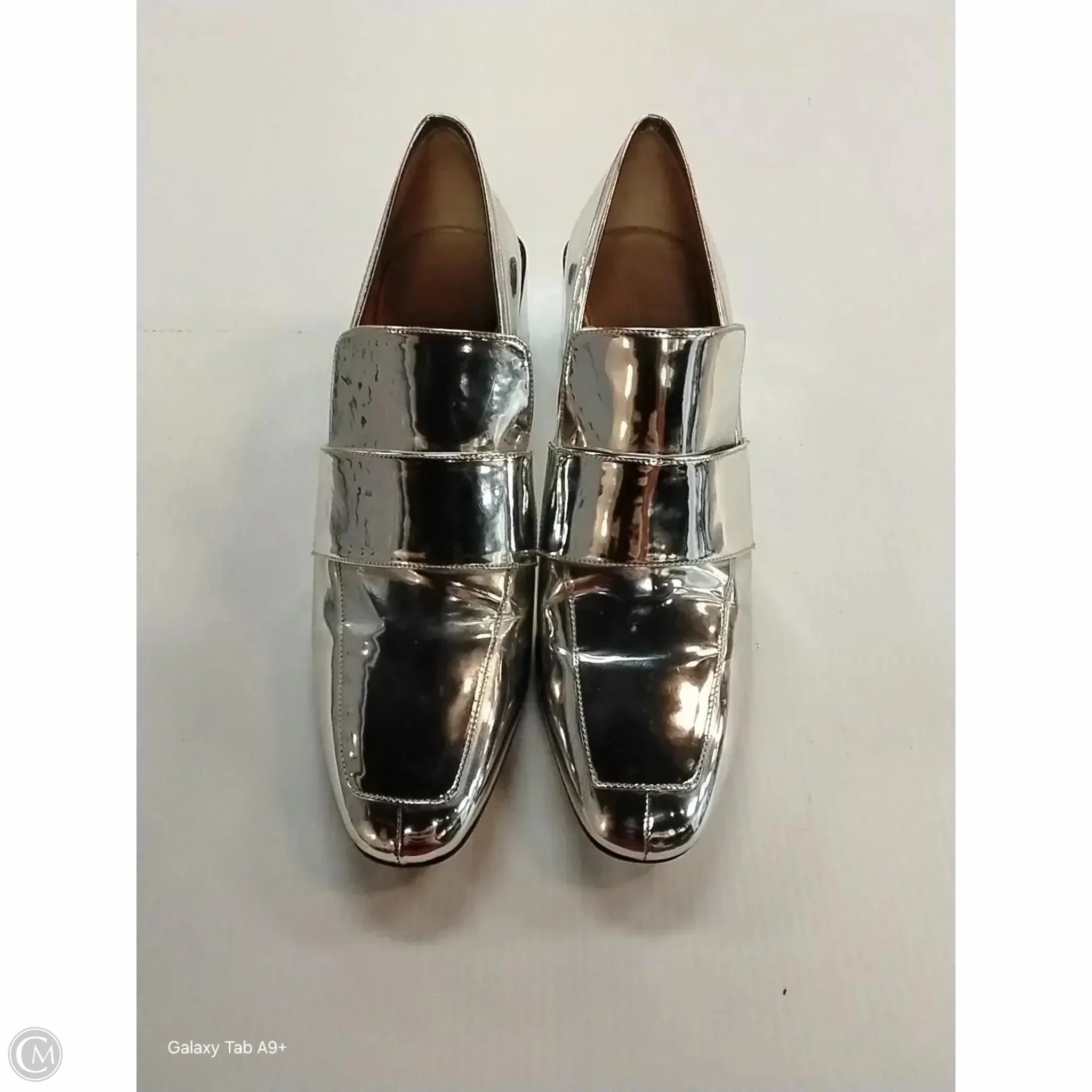 Shoes Heels Block By Stuart Weitzman In Silver, Size: 9