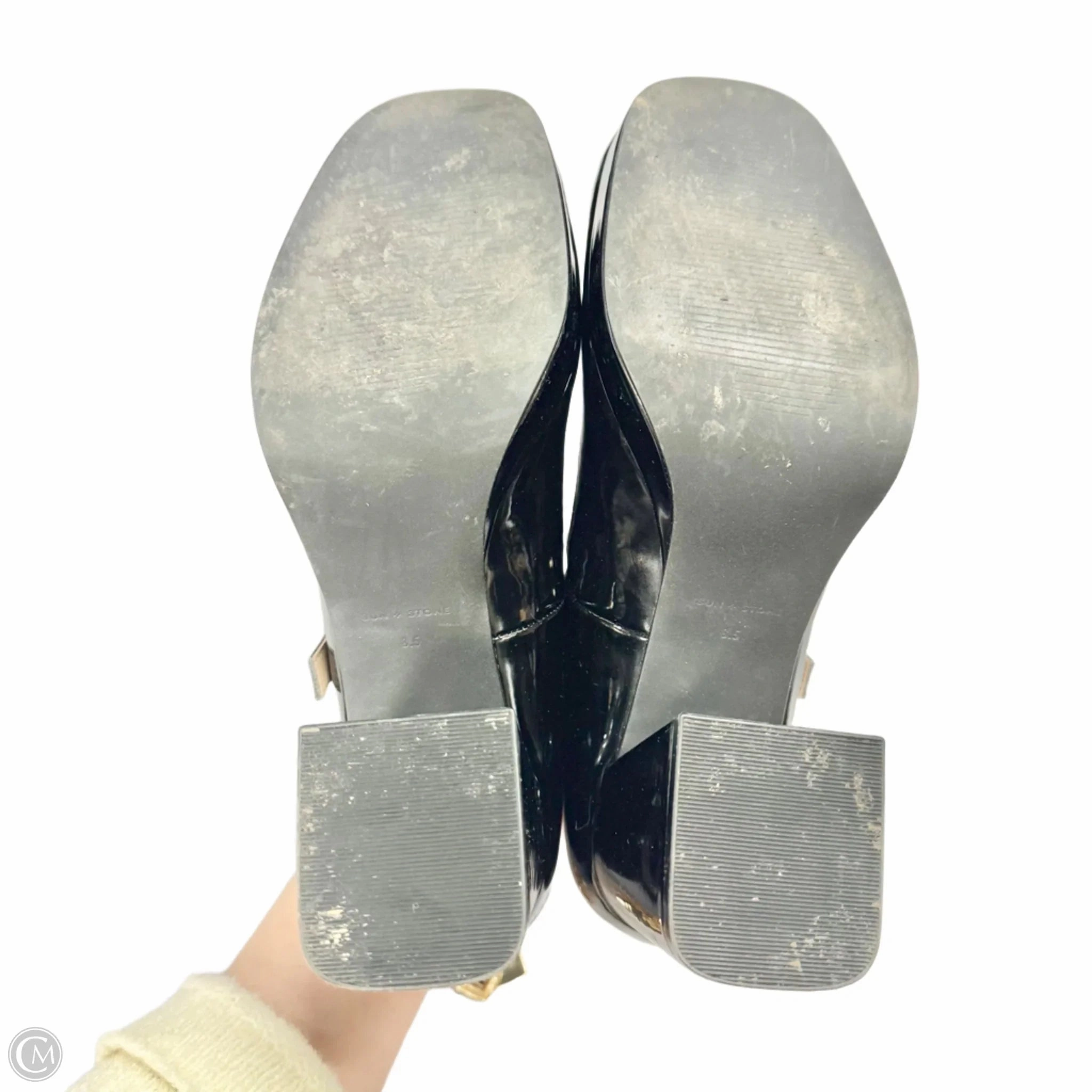 Shoes Heels Block By Sun   Stone In Black, Size: 8.5