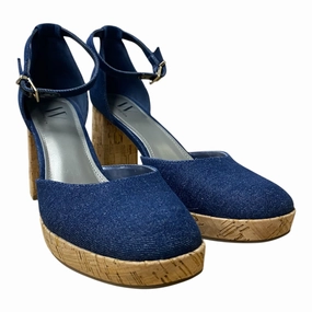 Shoes Heels Block By Worthington In Blue Denim, Size:9