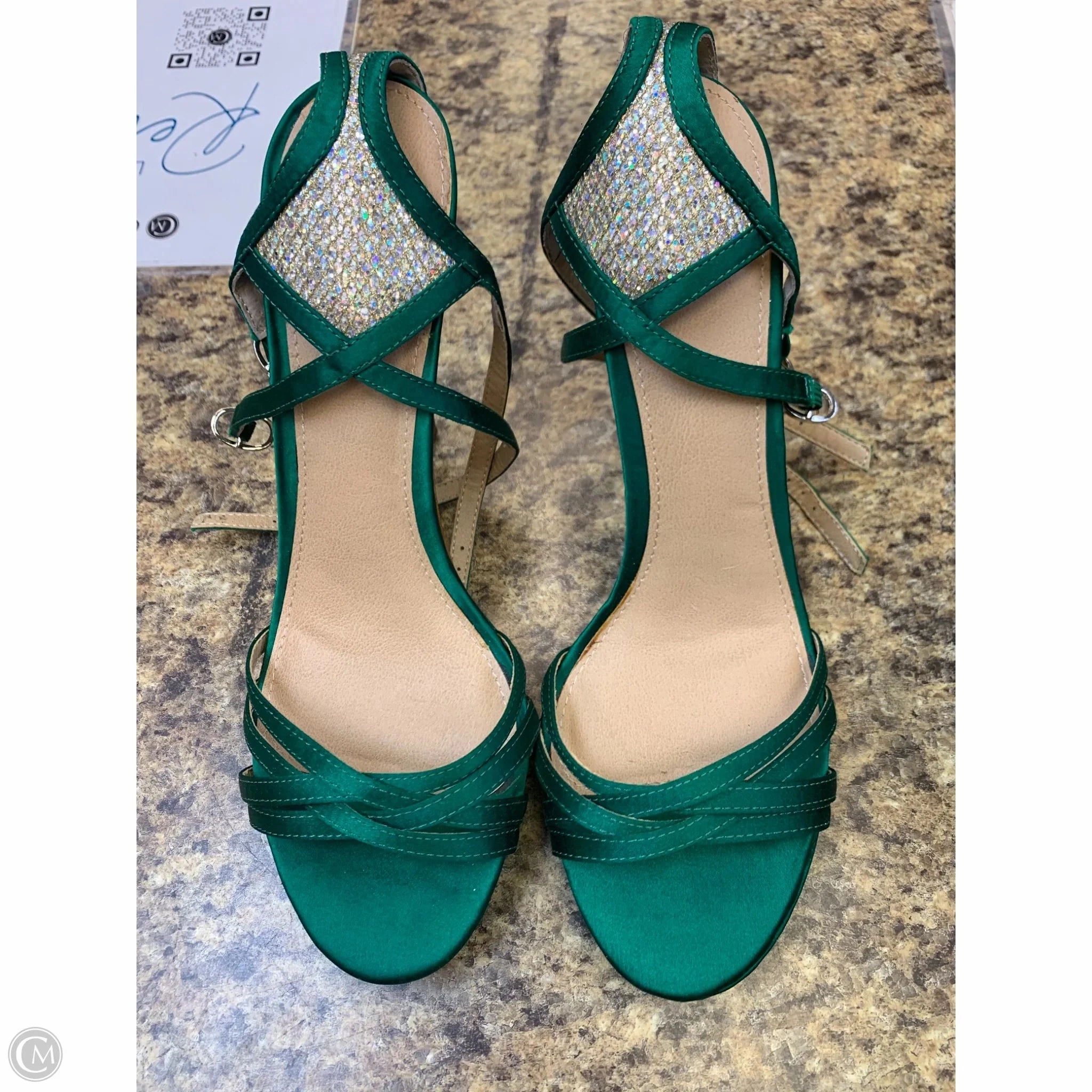 Shoes Heels Kitten By Colin Stuart In Green, Size: 10