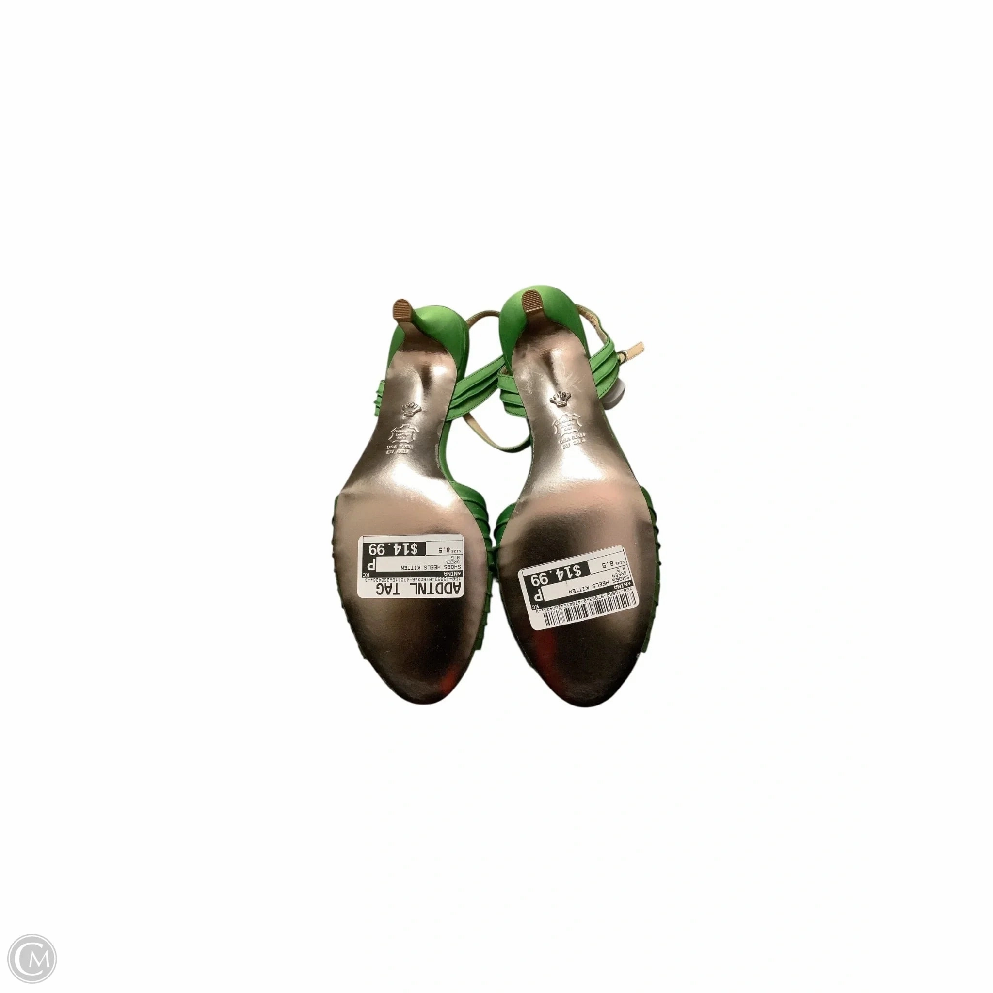 Shoes Heels Kitten By Nina In Green, Size: 8.5