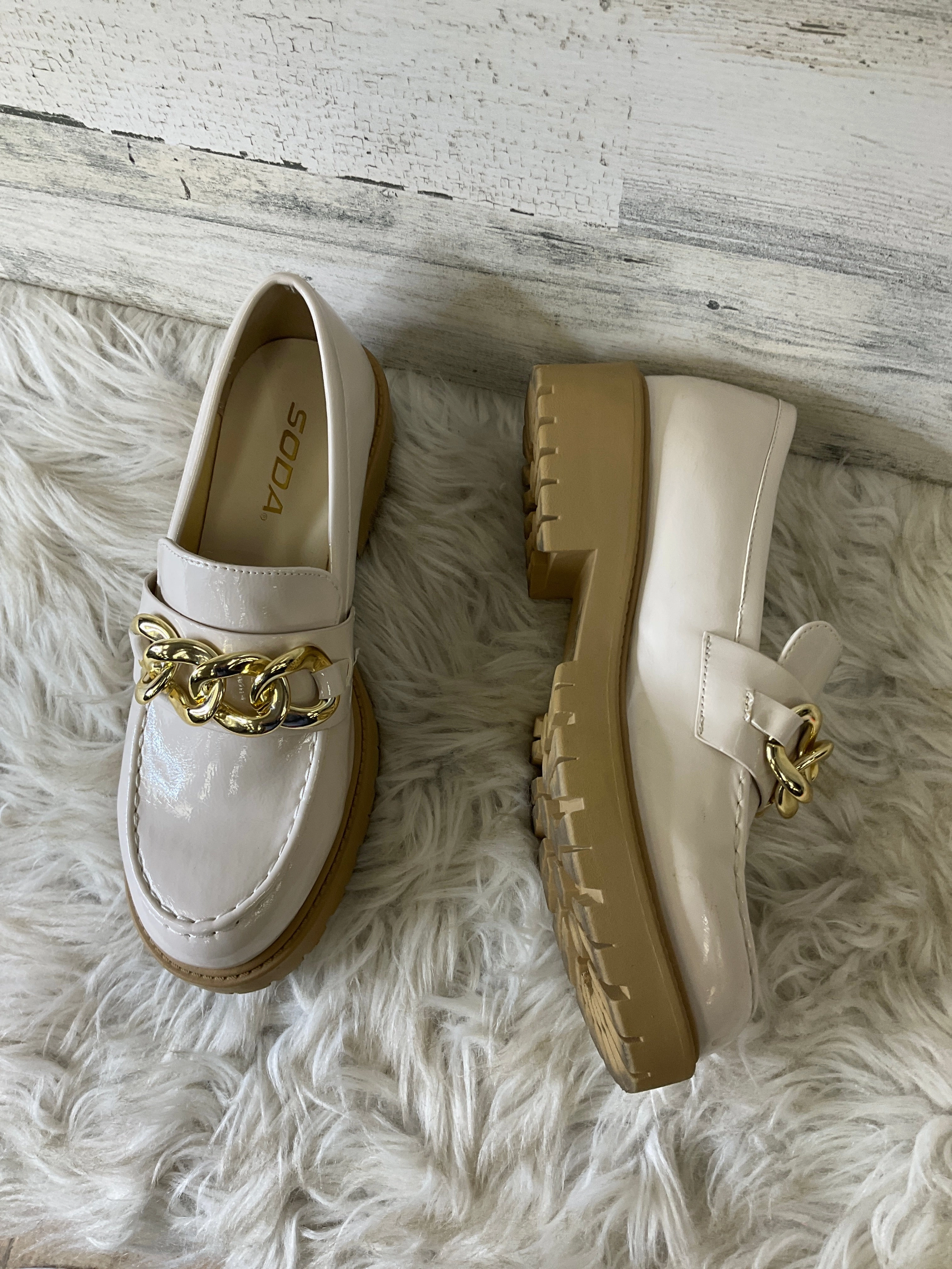 Shoes Heels Platform By Soda In White, Size: 6.5