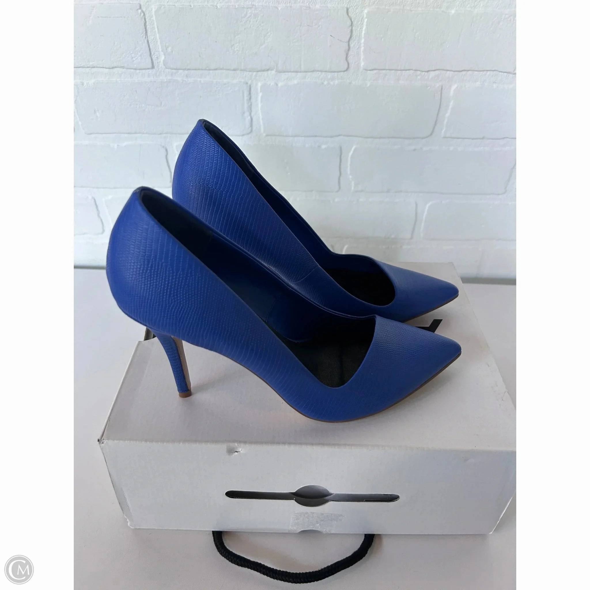Shoes Heels Stiletto By Aldo In Blue, Size: 7