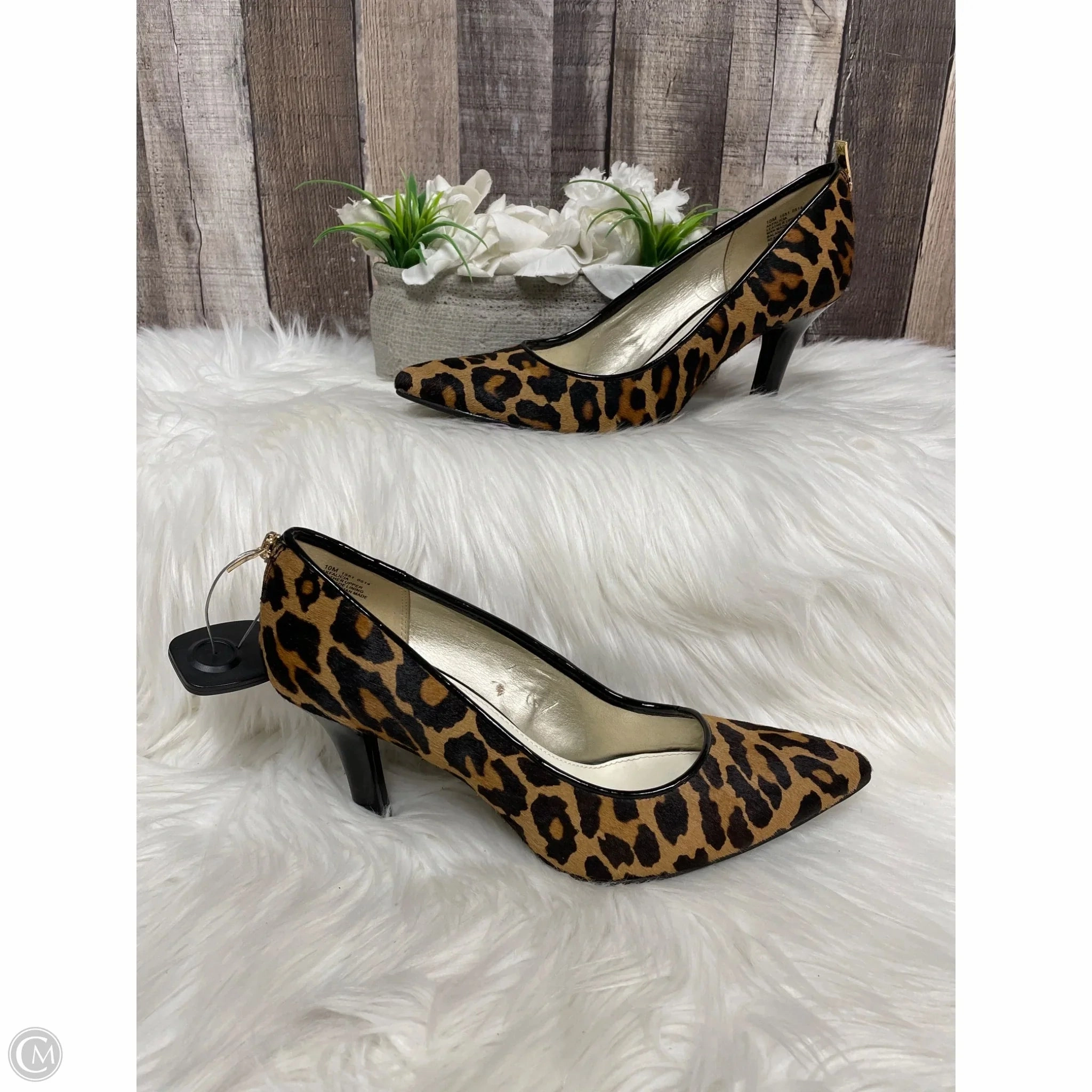 Shoes Heels Stiletto By Anne Klein In Animal Print, Size: 10