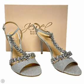 Shoes Heels Stiletto By Badgley Mischka In Silver, Size: 8.5