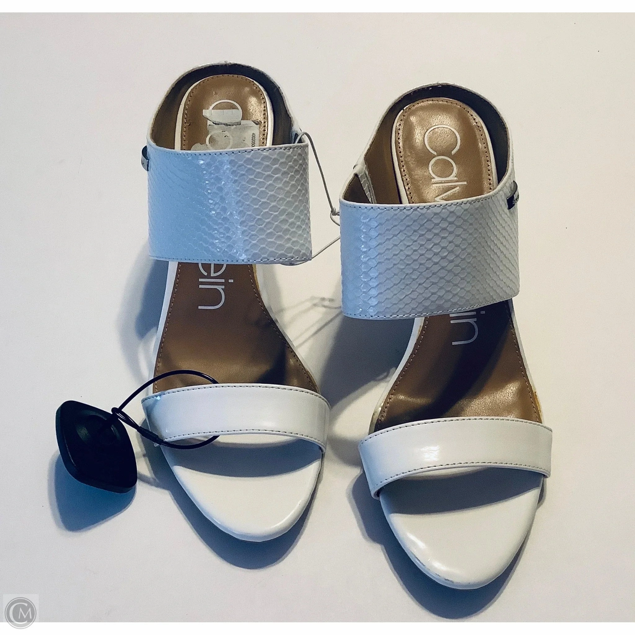 Shoes Heels Stiletto By Calvin Klein In White, Size: 9.5