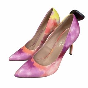 Shoes Heels Stiletto By Michael Shannon In Orange & Purple, Size:8.5