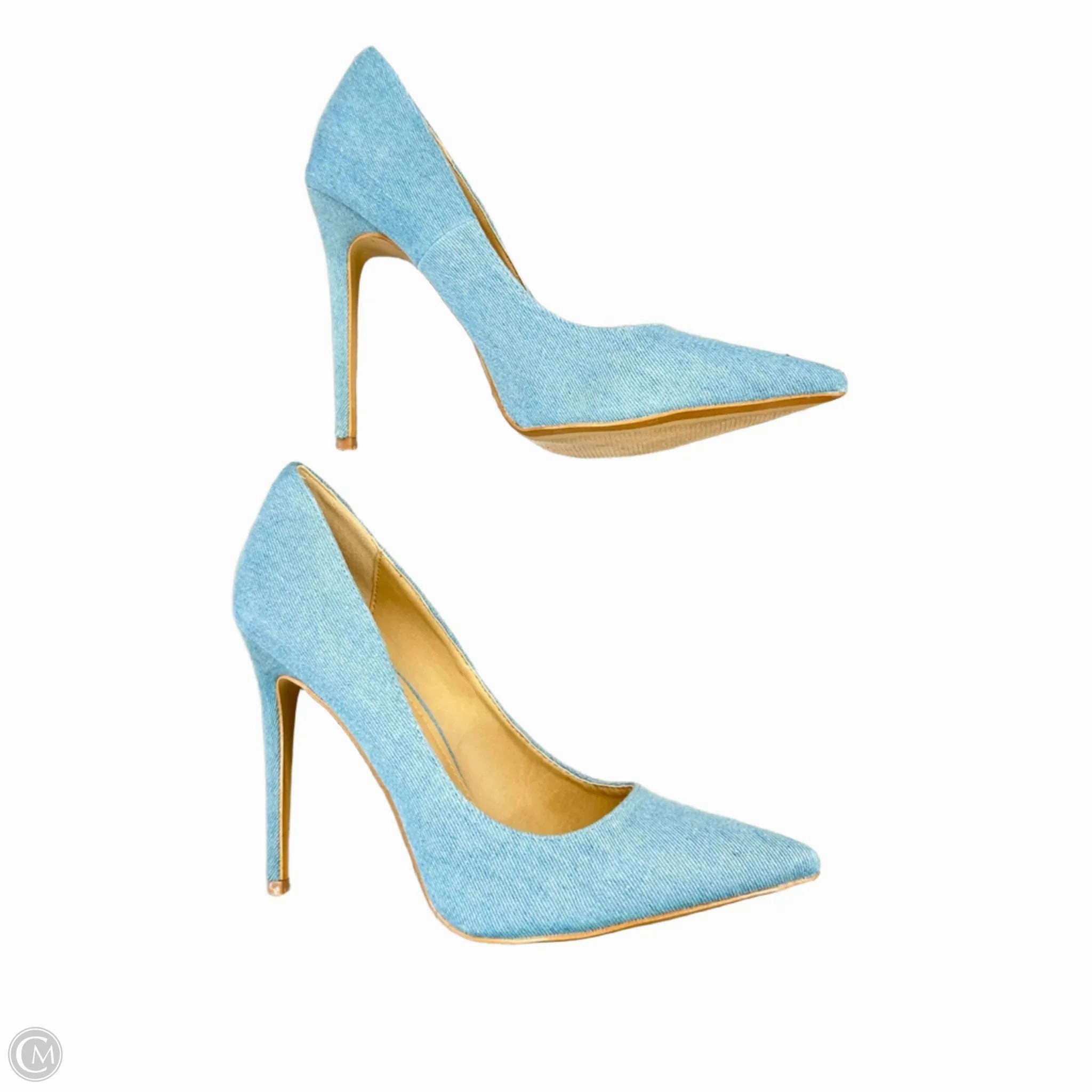 Shoes Heels Stiletto By Shoe Republic LA In Blue Denim, Size: 11