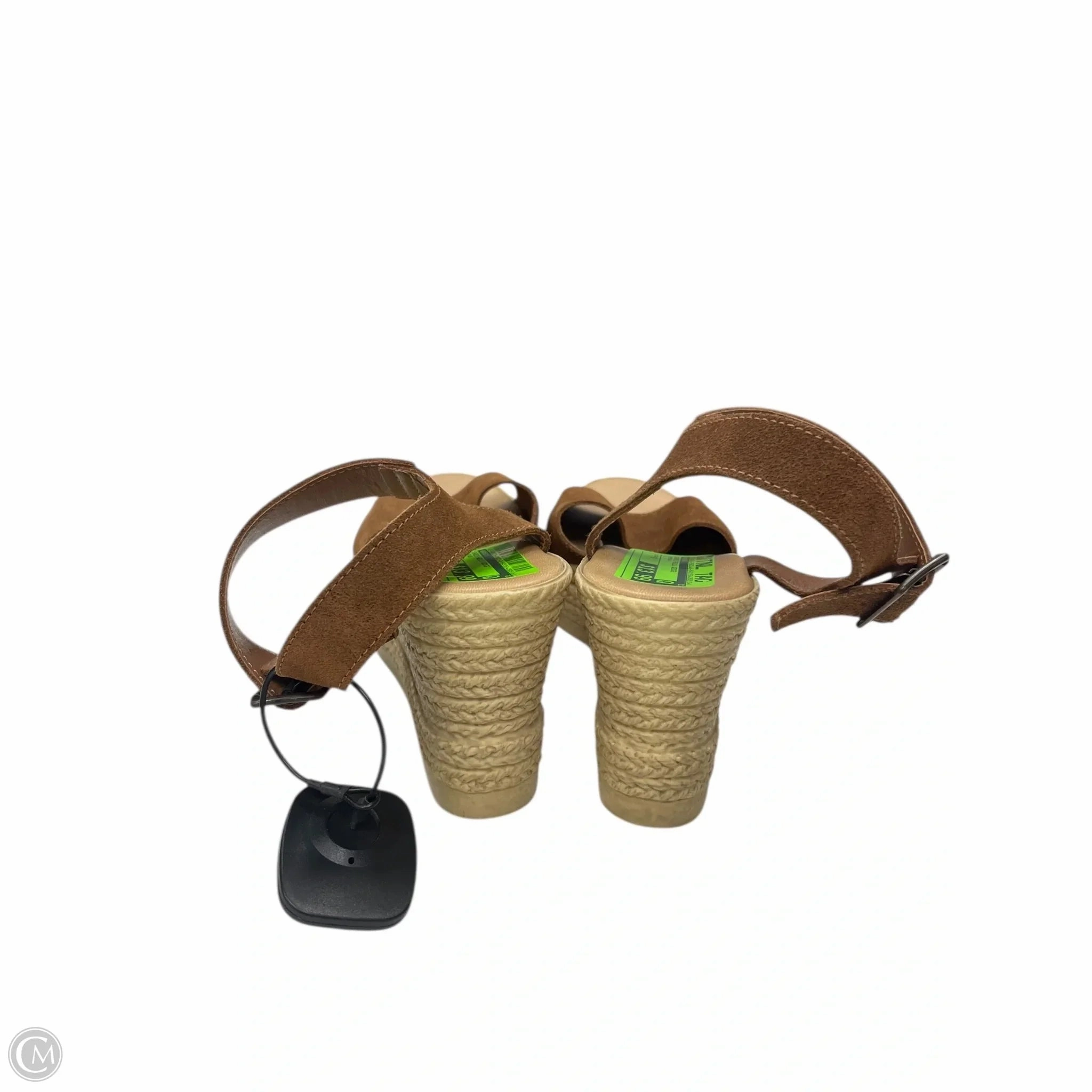 Shoes Heels Wedge By Bamboo In Brown, Size: 9