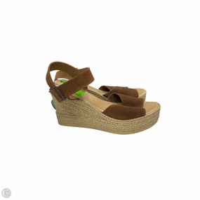 Shoes Heels Wedge By Bamboo In Brown, Size: 9