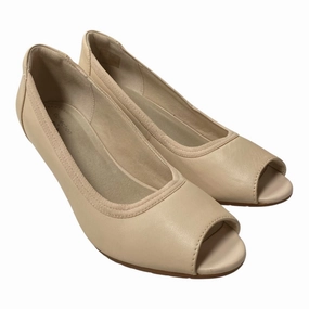 Shoes Heels Wedge By Clarks In Beige, Size: 10