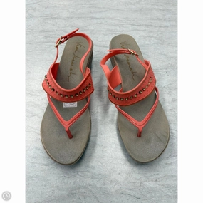 Shoes Heels Wedge By Clothes Mentor In Orange, Size: 9