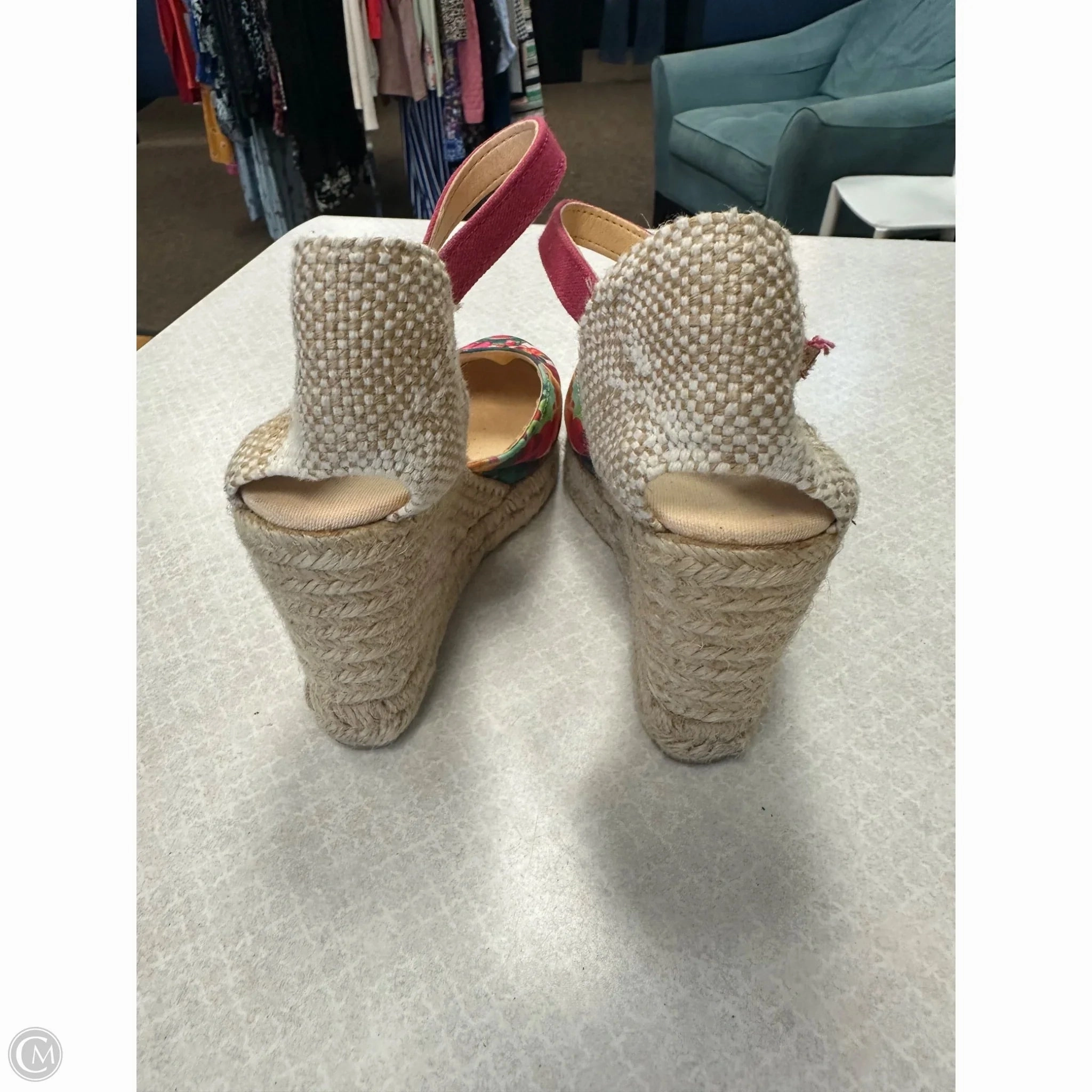 Shoes Heels Wedge By Desigual In Floral Print, Size: 6.5
