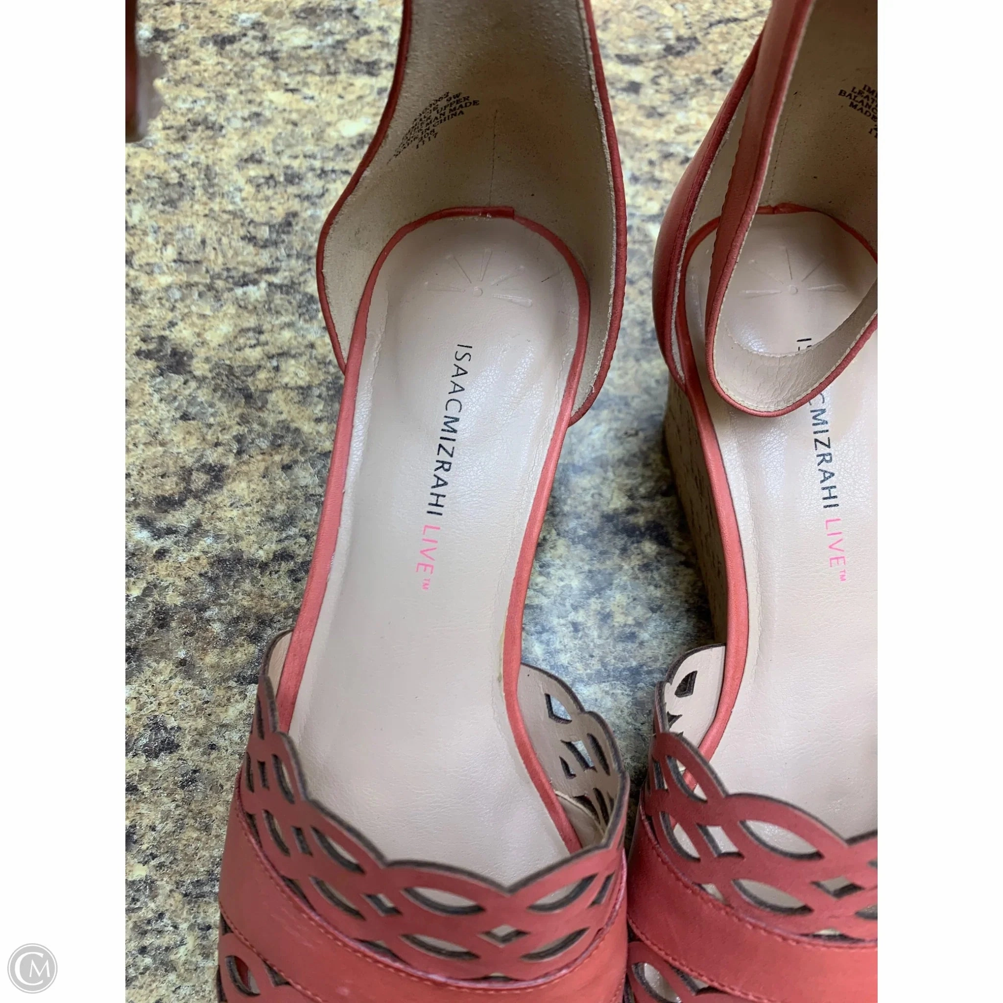 Shoes Heels Wedge By Isaac Mizrahi Live Qvc In Pink, Size: 9