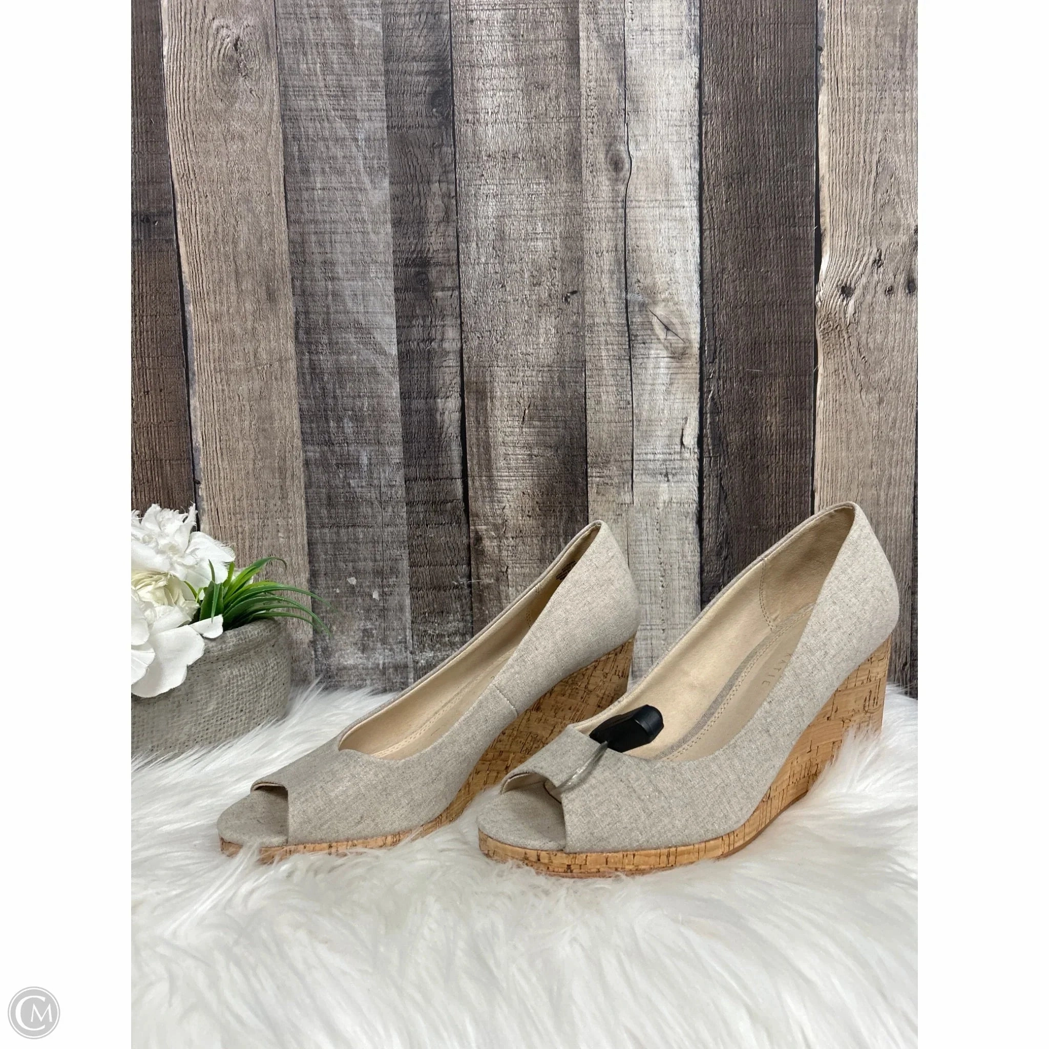 Shoes Heels Wedge By Kelly And Katie In Tan, Size: 8.5