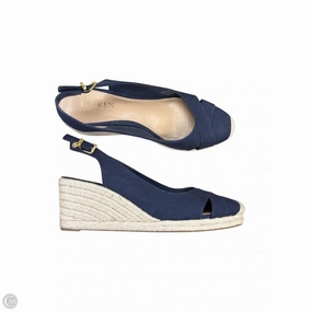 Shoes Heels Wedge By Lauren By Ralph Lauren In Navy, Size: 10