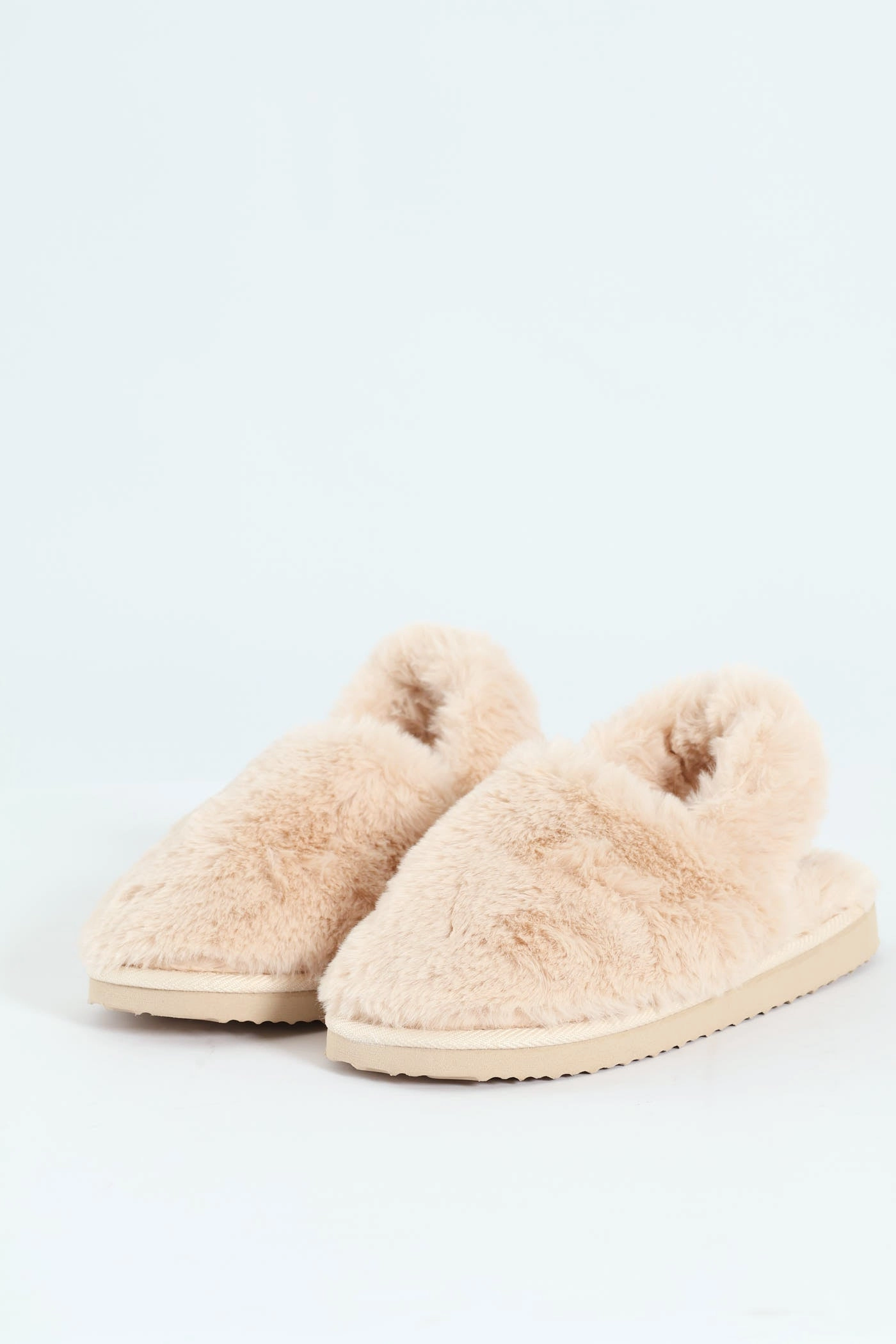Slingback Closed Toe Slipper - Stone