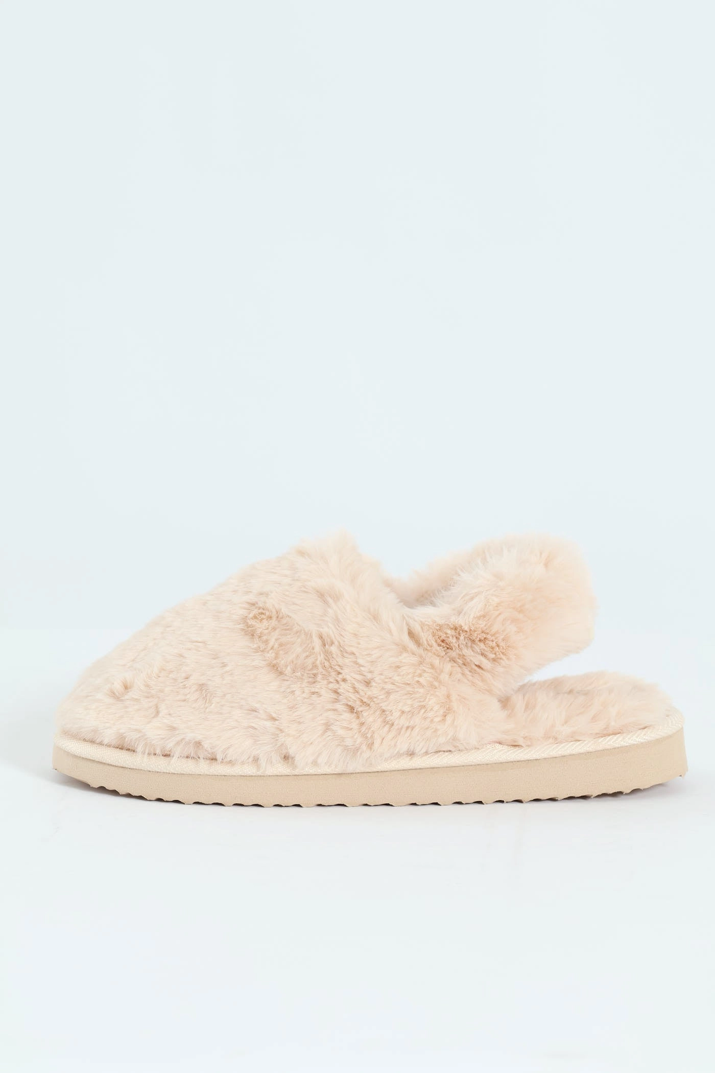 Slingback Closed Toe Slipper - Stone