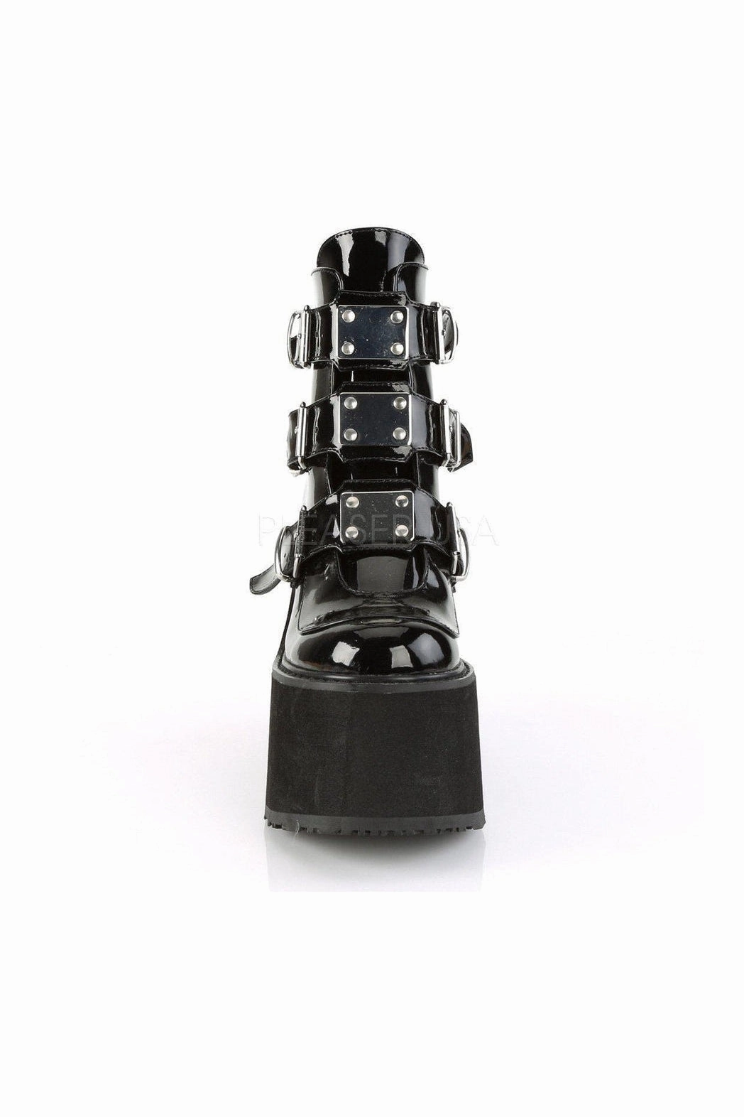 SWING-105 Demonia Platform Pump | Black Patent