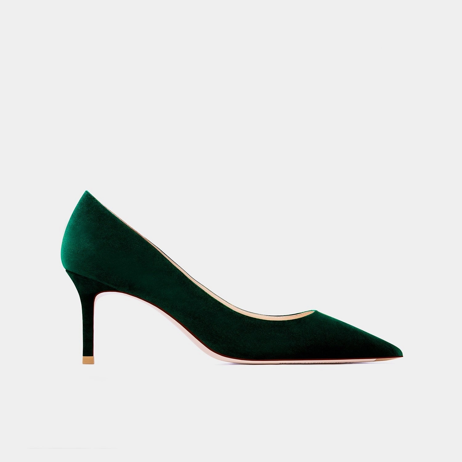 Tabitha Flannel Jade Green Heels