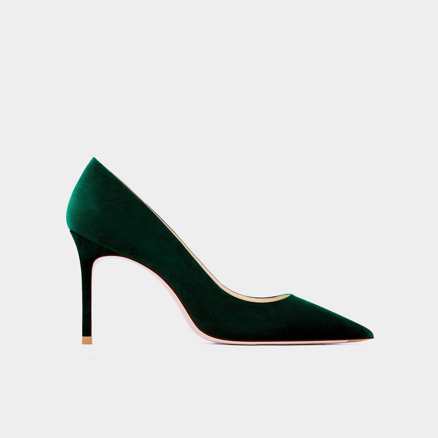 Tabitha Flannel Jade Green Heels
