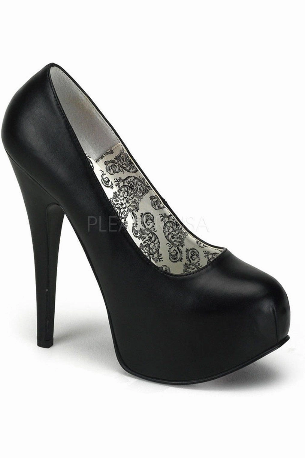 TEEZE-06 Pump  | Black Faux Leather