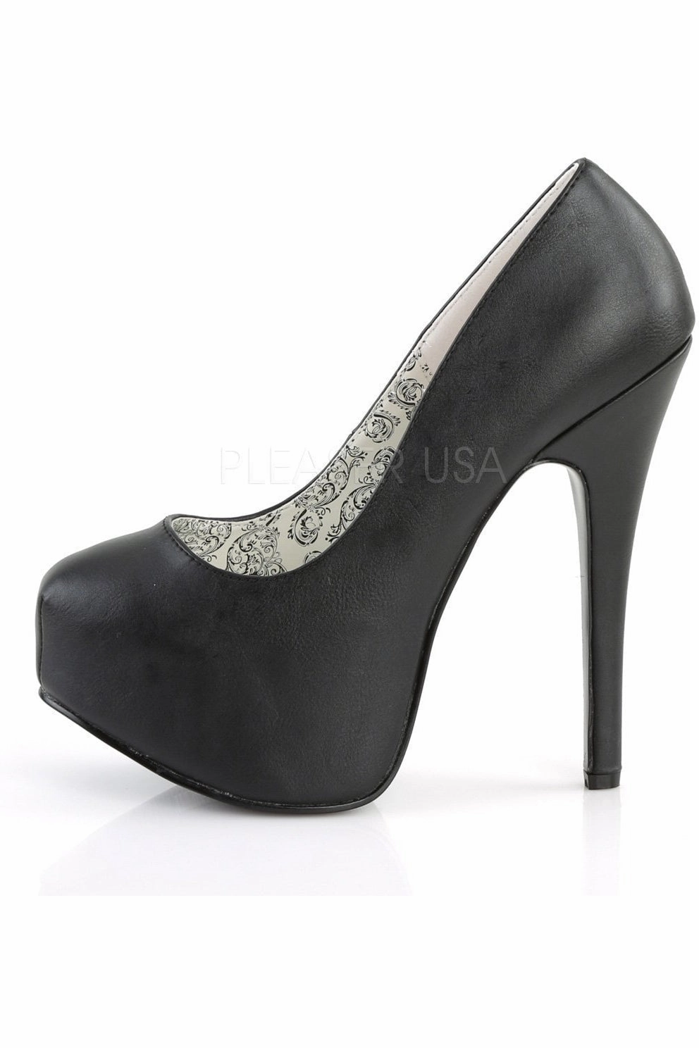 TEEZE-06 Pump  | Black Faux Leather