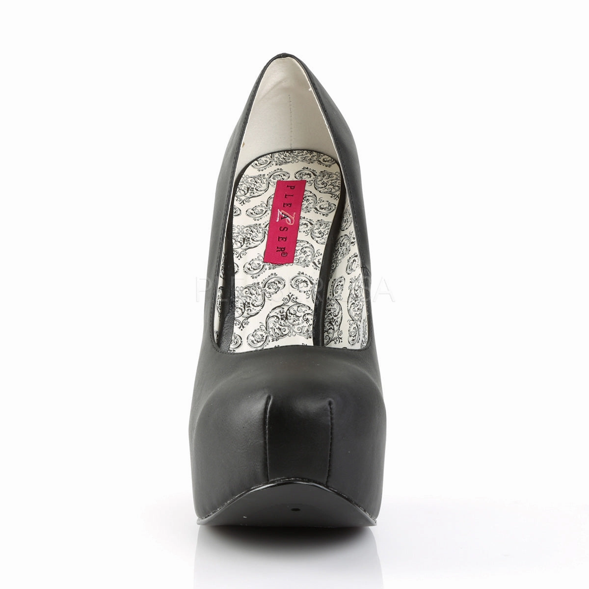 TEEZE-06W  Black Faux Leather
