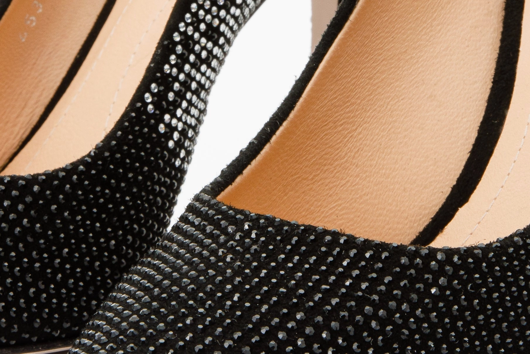 The Bago Black & Silver Glitter Leather Pump Women Shoe