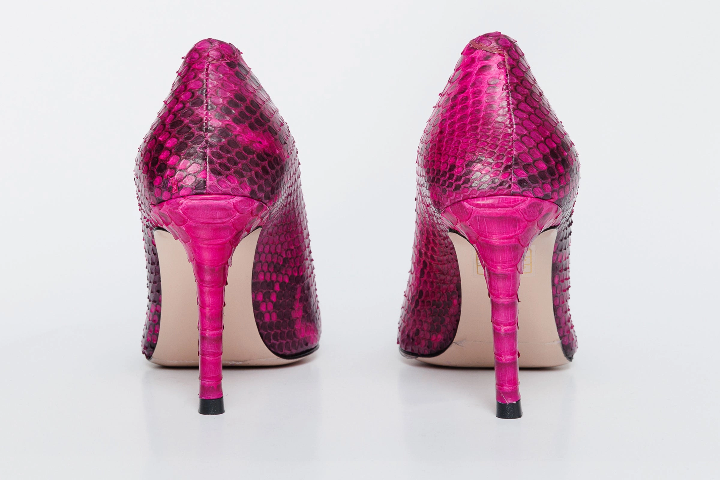 The Queen Fuchsia Pythn Leather Pump Women Shoe