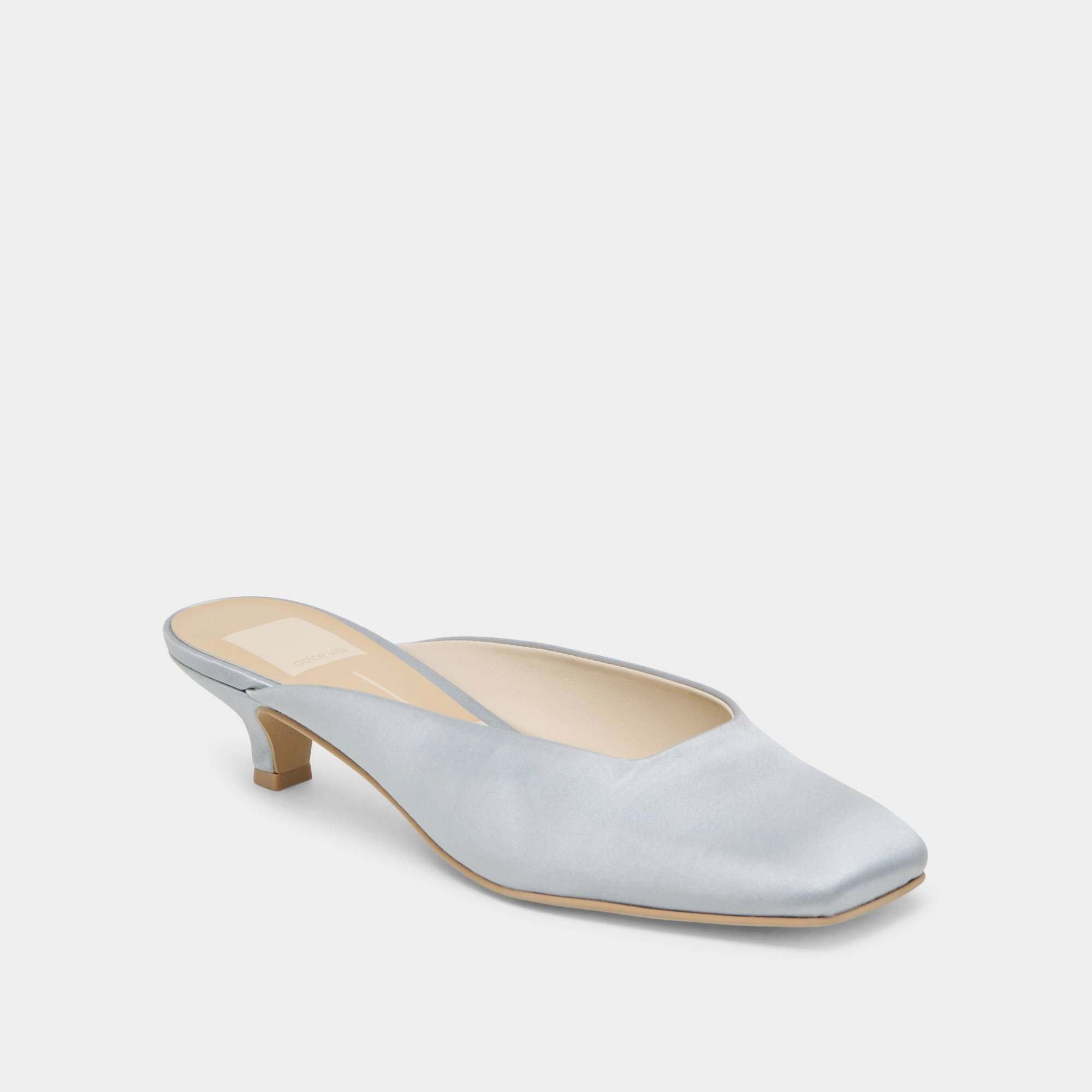 UMARA HEELS LIGHT BLUE SATIN