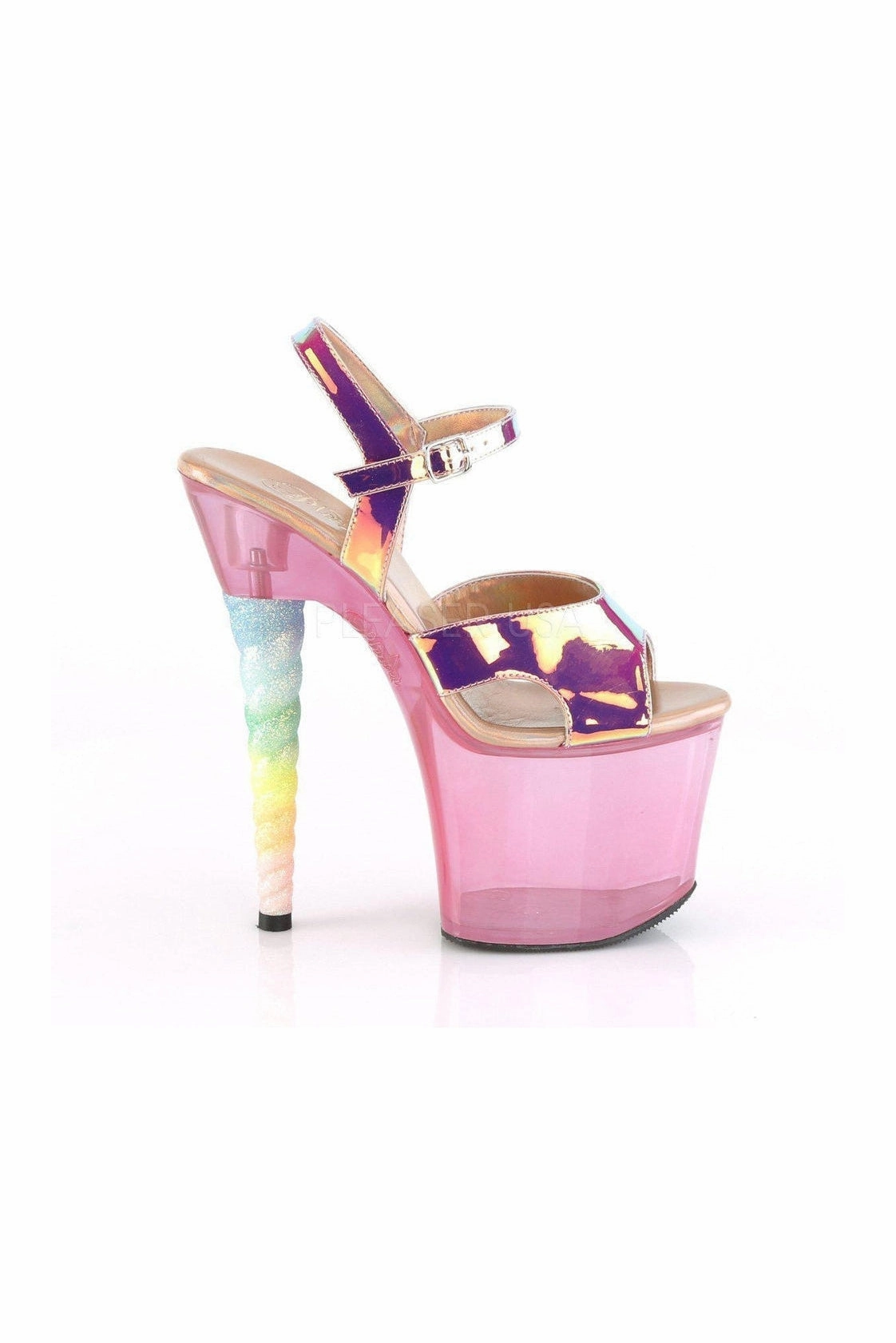 UNICORN-711T Platform Sandal | Fuchsia Vinyl