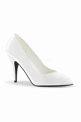 VANITY-420 Pump  | White Patent