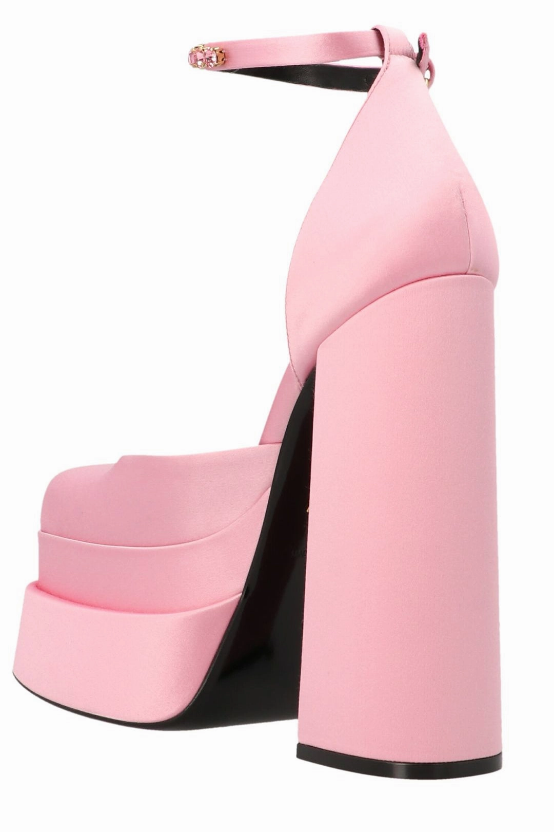 Versace Medusa Head Charm Satin Platform Pumps