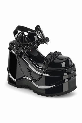 WAVE-20 Ankle Boot | Black Patent