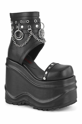 WAVE-22 Ankle Boot | Black Faux Leather