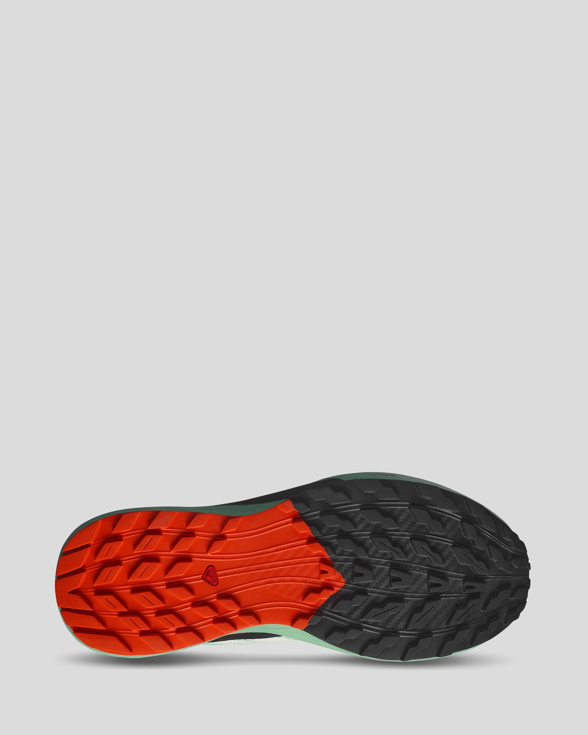 Women's Salomon Sense Ride 5 Trail Running Shoes - Black/Bay/Cherry Tomato