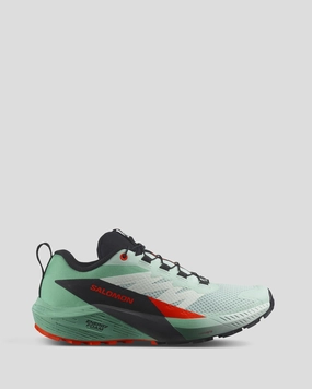 Women's Salomon Sense Ride 5 Trail Running Shoes - Black/Bay/Cherry Tomato