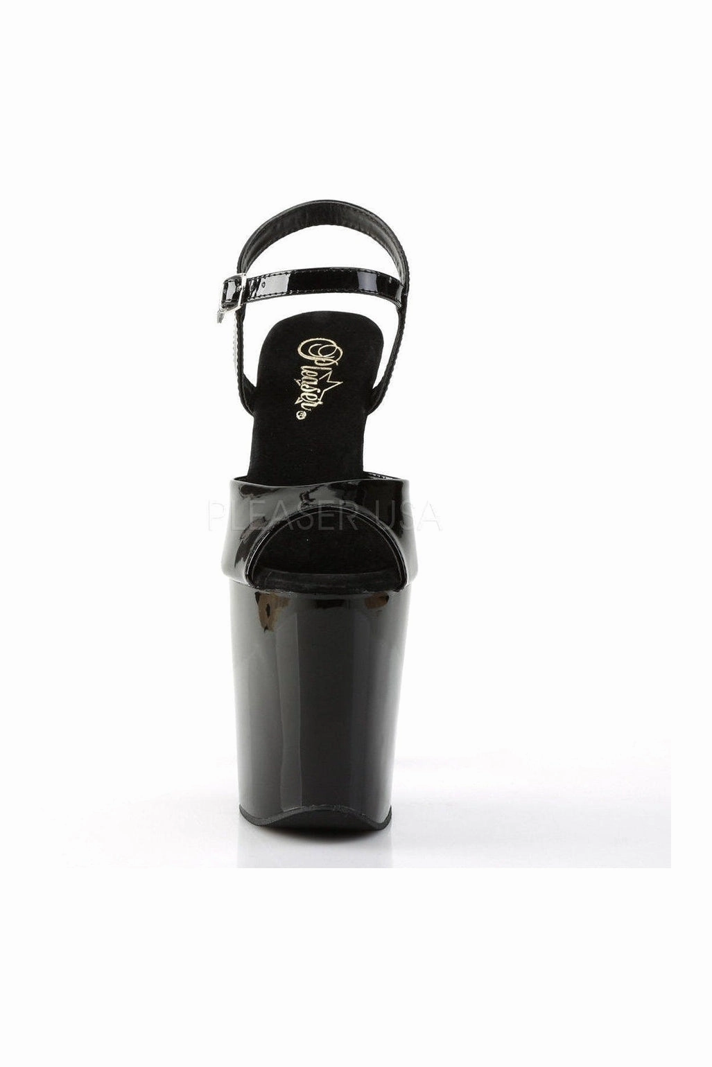XTREME-809 Platform Sandal  | Black Patent
