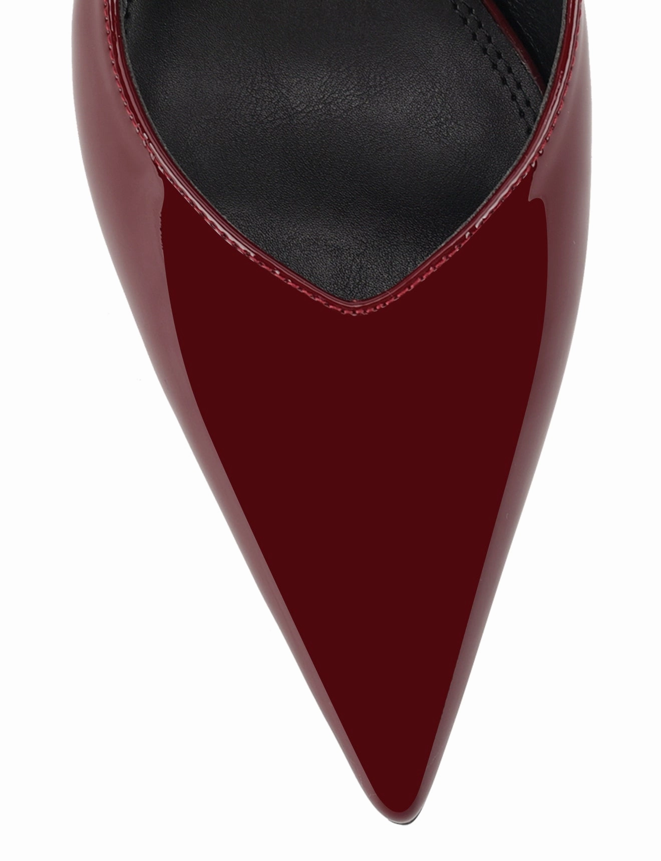 Yory Slingback Kitten Heels - Wine Patent Leather