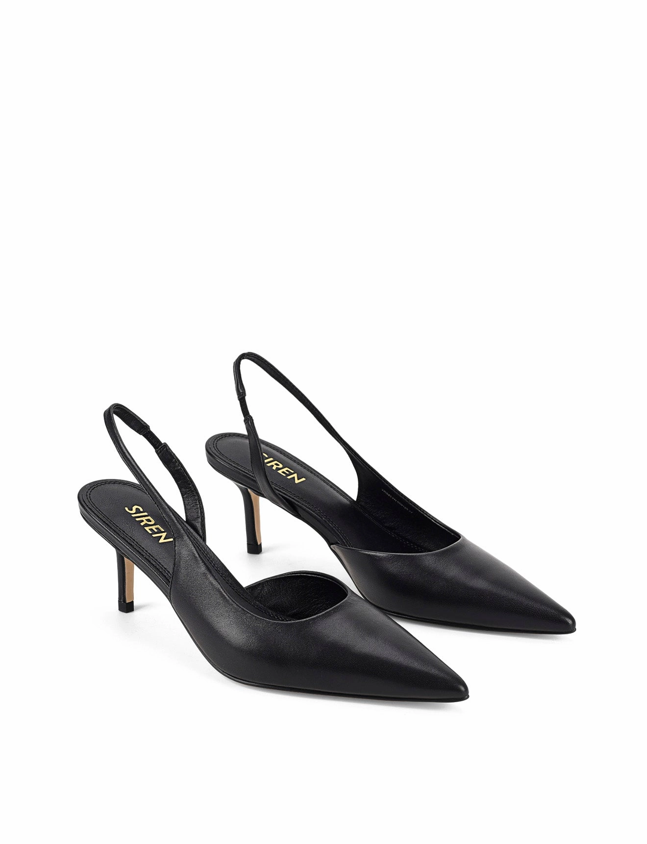 Yoselyn Dorsay Slingbacks - Black Leather