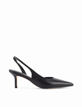Yoselyn Dorsay Slingbacks - Black Leather